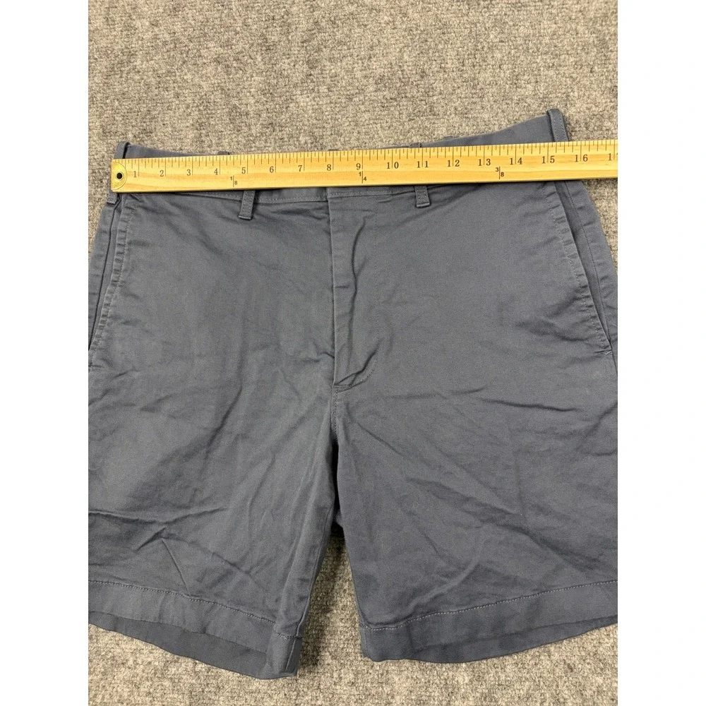 J.Crew Mens 7 Inch Inseam Chino Shorts Navy Blue Size 31 Flat Front Stretch